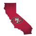 San Francisco 49ers 12" Logo State Sign