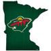 Minnesota Wild 12" Logo State Sign