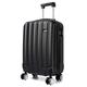 Kono Lightweight Cabin Suitcase 55x35x20cm Hard Shell ABS Luggage with 4 Wheels Carry On Hand Travel Suitcases (Small, Black)