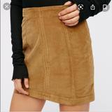 Free People Skirts | Free People Corduroy Mini Skirt | Color: Tan | Size: 6