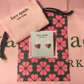 Kate Spade Jewelry | Kate Spade Heritage Spade Small Heart Studs Nwt | Color: Gold/Pink/White | Size: Os