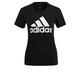 adidas Damen Essentials Logo Langarm T-Shirt, Black/White, M