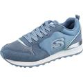 SKECHERS Women's OG 85 Step N Fly Sneaker, Slate Suede/Mesh/Duraleather/Light Blue Trim, 4 UK