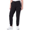 adidas Women's 3-Stripes French Terry C Trousers, Womens, Trousers, GM8733, Black/White, S