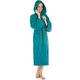 CelinaTex 5001176 Terry Towelling Bathrobe with Hood Cotton Sauna Gown for Men and Women Quality Dressing Gown Fluffy Cuddly Öko-Tex Montana Hooded Bathrobe Size L Turquoise