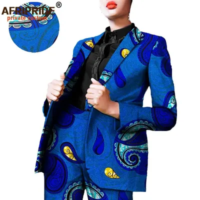 Dashiki africain pour femmes tenue 2 pièces pantalon imprimé veste longue vêtements Ankara