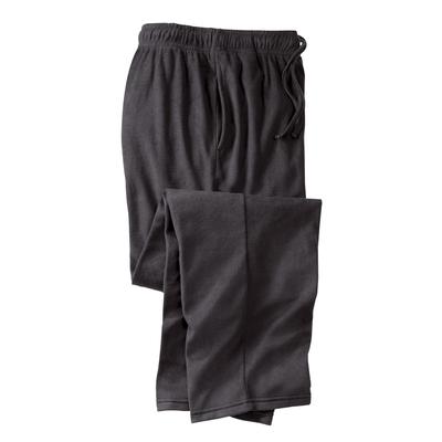 Men's Big & Tall Lightweight Cotton Jersey Pajama Pants by KingSize in Heather Charcoal (Size 8XL)