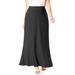 Plus Size Women's Stretch Knit Maxi Skirt by The London Collection in Black (Size 26/28) Wrinkle Resistant Pull-On Stretch Knit