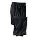 Men's Big & Tall Lightweight Cotton Jersey Pajama Pants by KingSize in Black (Size 5XL)