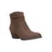 Wide Width Women's Helena Booties by Bella Vita in Brown (Size 11 W)