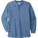 Men's Big & Tall Liberty Blues™ Easy-Care Ribbed Knit Henley by Liberty Blues in Varsity Blue (Size 5XL) Henley Shirt