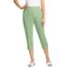 Plus Size Women's The Hassle-Free Soft Knit Capri by Woman Within in Sage (Size 22 W)