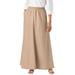 Plus Size Women's Linen Maxi Skirt by Jessica London in New Khaki (Size 24 W)
