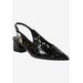 Wide Width Women's Eloden Slingback by J. Renee in Black Crinkle (Size 9 1/2 W)