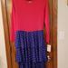 Lularoe Dresses | Lularoe Georgia Dress | Color: Blue/Red | Size: Xl