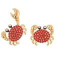 Kate Spade Jewelry | Kate Spadecrab Mismatch ”Shorething” Stud Earrings | Color: Gold/Red | Size: Os