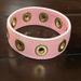 Coach Jewelry | Coach Pink Bracelet With Gold Grommets | Color: Gold/Pink | Size: Os