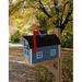 Amish Mailbox, Handmade, Dutch Barn Style Mailbox, Wood in Blue | 8.5 H x 7.5 W x 22 D in | Wayfair 153B