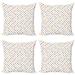 East Urban Home Ambesonne Abstract Throw Pillow Cushion Case Pack Of 4 | 18 H x 18 W x 0.04 D in | Wayfair 3386FB43B0AF4539BB7BEC207CCA7FF6