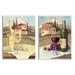 East Urban Home Vino Toscano - 2 Piece Painting Print Set on Canvas in Indigo/White | 26 H x 44 W x 1.5 D in | Wayfair