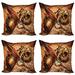 East Urban Home Ambesonne Antique Decorative Throw Pillow Case Pack Of 4 | 24 H x 24 W x 0.04 D in | Wayfair 2B881E36559B41E0BF56F55C7402DBF6