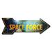 SignMission Space Force Arrow Removable Decal Funny Home Décor 18" Wide Plastic/Acrylic in White/Yellow | 6 H x 18 W x 1 D in | Wayfair RD-A-999599