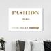 Art Remedy Fashion & Glam Paris Fashion Road Sign - Textual Art Print on Canvas in Green/White | 36 H x 54 W x 2 D in | Wayfair