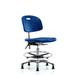 Inbox Zero Newport Industrial Polyurethane Clean Room Chair - Medium Bench Height Aluminum/Upholstered in Black/Blue/Brown | Wayfair