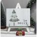 Parisloft Holiday Tree Wood Freestanding Sign Wood in Brown | 9.875 H x 7.875 W x 1 D in | Wayfair UH330