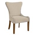 Hekman Christine Wingback Arm Chair Wood/Upholstered in Brown | 40 H x 28.5 W x 26.5 D in | Wayfair 72691540-093VDarkNickel