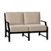 Woodard Seal Cove 51.75" Wide Loveseat w/ Cushions Metal/Sunbrella® Fabric Included in Black | 35.5 H x 51.75 W x 34.25 D in | Outdoor Furniture | Wayfair