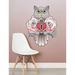 Trinx Rose & Owl Wall Decal Vinyl, Glass in Red/Gray | 33 H x 39 W in | Wayfair 3DB96B7F09F5417AA4DE2129EFF9E130