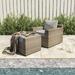 Bay Isle Home™ Morpeth 2 Piece Rattan Lounging Set Wicker/Rattan in Gray | 25.2 H x 33.1 W x 33.1 D in | Outdoor Furniture | Wayfair