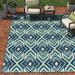 Blue/Navy 63 x 0.15 in Area Rug - Andover Mills™ Jacobo Southwestern Navy Blue Indoor/Outdoor Area Rug, Polypropylene | 63 W x 0.15 D in | Wayfair