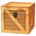 Breakwater Bay Sloan Wooden Stackable Lidded Crate Trunk in Brown | 8.5 H x 8.5 W x 8.5 D in | Wayfair BKWT2607 40645341