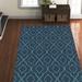 Blue/Navy 101.97 x 0.15 in Area Rug - Lark Manor™ Deltana Geometric Navy Indoor/Outdoor Area Rug, Polypropylene | 101.97 W x 0.15 D in | Wayfair