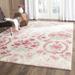 Pink/White 96 x 0.3 in Area Rug - House of Hampton® Wulfsohn Floral Ivory/Pink Area Rug, Polypropylene | 96 W x 0.3 D in | Wayfair