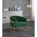 Barrel Chair - Everly Quinn Barnicle 30" Wide Barrel Chair Velvet/Fabric in Green | 30 H x 30 W x 29 D in | Wayfair