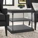 Greyleigh™ Kyler Floor Shelf End Table w/ Storage Wood/Metal in Black | 25.25 H x 28 W x 28 D in | Wayfair 9125D1D4E82B460AA7131F8A8138E672
