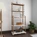 August Grove® Baring White Wood 5 Shelves Scroll Shelving Unit w/ Spindle Sides & Ball Feet 32" x 16" x 75" Wood/ in Brown/White | Wayfair