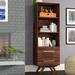 Wade Logan® Abdul-Hakim Standard Bookcase Wood in Brown/Red | 71 H x 23.6 W x 16.75 D in | Wayfair 21C05C2EF7AA4BAA8C617DF05BAF83DA