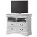 Glory Furniture Louis Phillipe 4 Drawer Dresser Wood in White | 38 H x 42 W x 18 D in | Wayfair G3190-TV