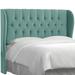 Wayfair Custom Upholstery™ Elsa Upholstered Wingback Headboard Upholstered in Blue | 55 H x 65 W x 13 D in CSTM1507 40849326