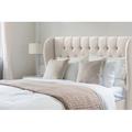 Wayfair Custom Upholstery™ Elsa Upholstered Wingback Headboard Linen | 55 H x 59 W x 13 D in CSTM1507 40849312