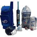 ND 2021 Cricket Kit 11pc Set Bat Ball Pad Leg Guard Glove BAT Boys Youths Mens (Mens Ambi)