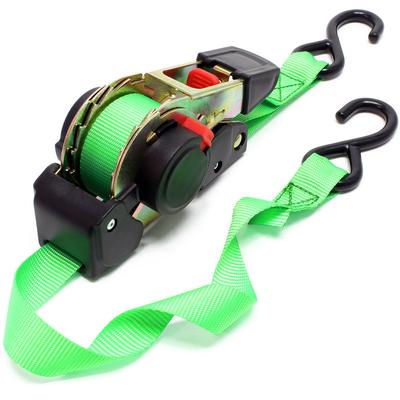 Wiltec - Automatik Zurrgurt 320 daN Zuglast 3,5m x 25mm pes Spanngurt mit S-Haken selbstaufrollend