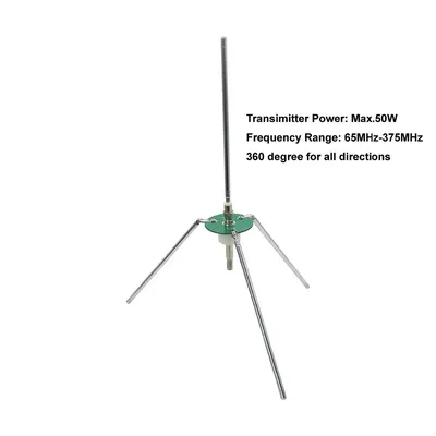 Antenne transmetteur télescopique FM 65-375MHz pour récepteur et émetteur Max.50 W nouveauté