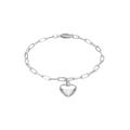 Elli - Herz Liebe Glieder Oval Trend 925 Silber Armbänder & Armreife Damen