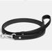 Coach Dog | New Coach Small Pet Dog Leash Black Crossgrain Leather | Color: Black/Silver | Size: Small Pet