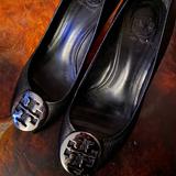 Tory Burch Shoes | Ladies Black Tory Burch Open Toe Shoes | Color: Black | Size: 7.5